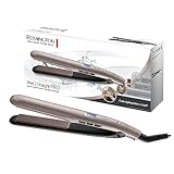 Remington Glätteisen Wet2Straight Pro (für Nass- & Trockenanwendung -zum Trocknen und Glätten der Haare, exklusives Entlüftungssystem, Feuchtigkeitssensor , LCD-Display, 140-230°C) Haarglätter S7970