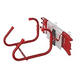 UISEBRT Fluchtleiter Feuerfeste Rettungsleiter, Feuerleiter Sicherheitsleitern Einziehbare Strickleiter Geeignet für 2-stöckige Gebäude,Balkon Fenster,Tragfähigkeit bis 450 kg (4.5 M / 12 Sprossen)