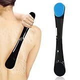 UILYNIU 2 Stücke Rücken-Applikator, Faltbarer Lotion-Applikator für Den Rücken, Selbstbräuner Sunscreen Applicator, Rückencreme Sonnenschutzapplikator Bequem zur Selbstanwendung (Schwarz, Blau)