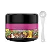 Blumendünger – Blumendünger 100 Gramm, pflanzlicher Nährstoff in Pulver mit Löffel Dosierer für Obstpflanzen Töpfe Garten Rasen Innen Außen Anfänger