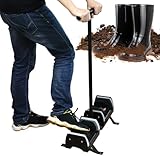 Garten-Stiefelschaberbürste, strapazierfähiger doppelseitiger Schlammentferner mit festem Bodengriff, ideal für Ton, Gras und Schneereinigung an Schuppen und stabilen Eingängen