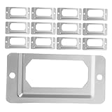 Gatuida 50Stücke Etikettenrahmen für Robuste Metall Etikettenhalter für Schränke Regale und Aufbewahrungsboxen Benutzerfreundliches Design für Effiziente