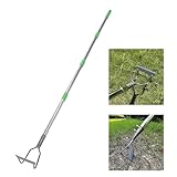 Gartenhacke mit langem Griff, robuste Edelstahl-Unkrauthacke, Gartenwerkzeug für Ackerland, Bodenverlust, Aussaat, Pflanzen