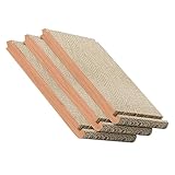 ANDRESLAD Dreieckiges Katzenkratzbrett aus Wellpappe 6 Seitig Abnehmbar Faltbar für Wohnungskatzen Kratzbaum mit Stabilem Design und Wand oder Bodennutzung