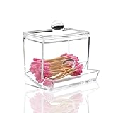 Gurxi Wattestäbchenhalter Spender Wattestäbchen Behälter Make-Up Wattepads Acryl Behälter Box Organizer ohrenstäbchen Aufbewahrungs Box Für Wattestäbchen Mit Deckel Transparent