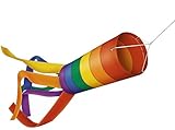 GÜNTHER FLUGSPIELE 1310 - Farbenfrohes Windspiel Windsock, ca. 100 x 12 cm groß, als Dekoration für Garten, Terrasse und Balkon, wetterfest und lichtbeständig
