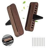 2 Stück Auto Diffuser, Holz Auto Diffusor für Ätherische Öle mit 8 PCS Nachfüllauflagen, Auto Lufterfrischer Auto Duft Innenraum Diffuser Clip Auto Vent Diffusor für mehr Fahrspaß und Fahrfreude