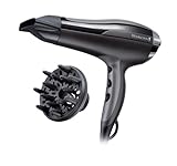 Remington Haartrockner Ionen [leicht & leistungsstark] Pro-Air Turbo (2400W, gleichmäßige Wärmeverteilung, 3 Heiz- & 2 separate Gebläsestufen, Abkühlstufe, Stylingdüse + Diffusor) D5220