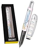 Online College Malibu Tintenroller mit Patrone I Ergonomischer Rollerball für Rechts- & Linkshänder mit coolem Barbie-Design I Tintenroller Kinder 0.5 mm I inkl. Kombipatrone blau I Made in Germany