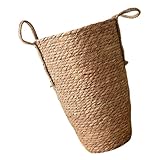 GALPADA Gras geflochtener Blumenkorb Weiden rustikal Rattan Container Vintage Hochzeitsdeko ablagekörbe kühlkorb einkaufskorb blumtöpfe dekorativer Blumenkorb geflochtener Pflanzkorb Stroh