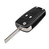 PHONILLICO Schlüsselgehäuse für Opel Astra J Insignia A Meriva B Zafira C Mokka Chevrolet Orlando Aveo - Funkschlüssel mit 2 Tasten