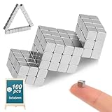 Samamoca 100 Pack Kleine Quadratische Magnetwürfel, Starke Mini Magnete für Kühlschrank, Whiteboard & Bastelprojekte (5x5x5mm)