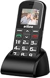 artfone 182 Seniorenhandy ohne Vertrag | Seniorenhandy mit großen Tasten Handy | GSM Dual-SIM-Handy für Senioren mit Notruftaste |1.77 -Inch Rentner Handy |1400 mAh