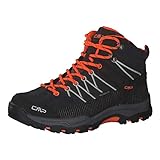 CMP Unisex Kinder Kids Rigel Mid Shoe Wp Trekking Wanderschuhe, Antracite Flash Orange, 39 EU