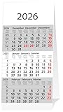 2026 ADINA Kleiner Aufstellkalender Dreimonatskalender für den Schreibtisch 1 Stück weiss