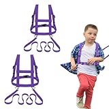 2 Stück Pferdeleine zum Spielen,Pferdeleine,Pferdegeschirr Kinder, Pferdegeschirr für Kinder zum Spielen für Jungen und Mädchen Skifahren Rollenspiel - Lila