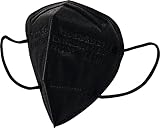 TechniSat TECHNIMASK 2.0 - FFP2 Maske (5-lagige Gesichtsmaske mit hochwertigem Vlies, Mund- und Nasen-Bedeckung, dermatologisch getestet, Made in Germany) Farbe schwarz - 5 Stück