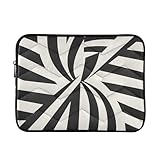 Monochrome Swirl Art wasserdichte Laptophüllen 14-16 Zoll gepolsterte gesteppte Laptop-Schutztasche Notebooktasche
