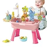yztju Wasserspiel-Tisch - Outdoor Spielzeug | Lernspielzeug Kombi-Spielzeug mit automatischem Wasserhahn für Kinder Garten Geburtstag Mädchen