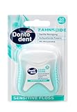 Dontoden Zahnseide Sensitive Floss – Aufquellende, sanfte Reinigung für empfindliche Zähne, Zahnersatz & Zahnspangen, mit Minzgeschmack. Zahnseide sensitive, aufquellende Zahnseide 50m 1 Packung
