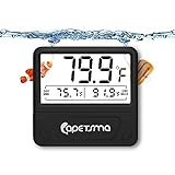 capetsma Aquarium Thermometer Digitales Aquarium Thermometer Gro?es LCD-Display zeichnet hohe und niedrige Wassertemperaturen in 24 Stunden auf