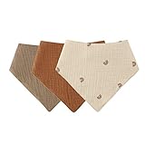 LUJIAXI 3 Stück weiche Baumwolle für Dreieckstuch einfarbig Druckknopf-Lätzchen Baby Fütterung Sabber Sp Handtuch Bandana Spucktuch Baby Stuff Sp Handtuch, D, One size