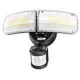 ZOFO 4000LM LED Strahler mit Bewegungsmelder Außen, Superhell LED Fluter Lampe mit Bewegungsmelder Außen, 5000K LED Außenstrahler, IP65 Wasserdicht PIR LED-Sicherheitslicht für Garage, Schwarz