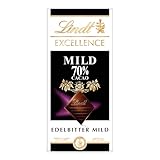 Lindt EXCELLENCE Mild 70 % Kakao - Milde Edelbitter-Schokolade | 100 g Tafel | Extra milde Bitter-Schokolade | Intensiver Kakao-Geschmack | Dunkle Schokolade | Vegane Schokolade | Schokoladengeschenk