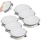 Ruyeiig Tambourine Für Kirche,15 cm Handtrommel Tamburin - 6 Stück Musikinstrument Für Bildung Spiel Yoga Tanz Meditation Schule Zuhause Freizeit Events