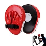 Pratzen Boxen - 1 Paar Pratzen Kickboxen - Bogen Verdicktes PU-Leder mit Dickem Schaumstoff Gepolstert, Verstellbare Trainerpratzen für Muay Thai Kickboxen Bewegung Karate Taekwondo Martial Art