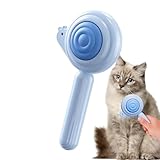 Demsyeq Katzenbürste zum Ausfallen, Haustier-Massagekamm mit Entriegelungsknopf, Haustierhaarbürste | für Hunde, Welpen, Kätzchen, Zuhause, Salon, Badezimmer, Dusche, Outdoor, Reisen