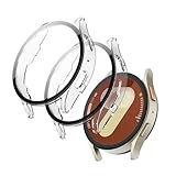 Tuocal 2 Stück Hülle Kompatibel für Samsung Galaxy Watch 7 40mm Schutzhülle mit Displayschutz, 360° Rundum Ultradünn Hart PC Kratzfester Schutz Case für Galaxy Watch 7 40mm, Transparent