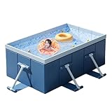 Gerahmte Schwimmpools - Hard Shell Kiddie Pool | Klappbarer Badewanne im Hinterhof | PVC tragbarer Haustierbadewanne | Sommer im Freien Wasserspielzeug für Gartengarten im Freien und