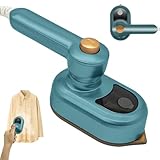 Herbst Dampfbügeleisen Mini, Reise Bügeleisen Faltbares Tragbares, Mini Dampfbügeleisen, Reisebügeleisen Mini Leicht, Trocken und Nassbügeln mit 50ml Wassertank für Zuhause und Unterwegs Grün