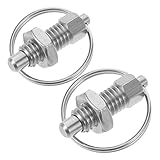 Alipis Federbelasteter Edelstahl indexierkolben mit Zugring für Fitnessgeräte Präzise Positionierung Stabile Verriegelung Rostfrei Vielseitiges Zubehör für Sportgeräte