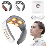 Neurotex NackenmassagegeräT Kabellos- Lefaya Nurotex 11-In-1 NackenlöSung, 6 Modi & 9 IntensitäTsstufen, 42°C WäRmetherapie, Elektrische Lmpulse Gegen Schmerzen & Verspannungen (Weiß)