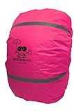 Weatherman wasserdichter Regenschutz für Schulranzen und Rucksack, Signalfarbe, mit Gummizug, Regenhülle, Sicherheitsüberzug, Sicherheitshülle, Schutzhülle, Regenschutzhülle (Pink)