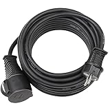 Brennenstuhl Baustellen-Verlängerungskabel IP44 (25m Kabel, H07RN-F 3G1,5, für den Außenbereich und den Einsatz auf Baustellen) schwarz 1167820
