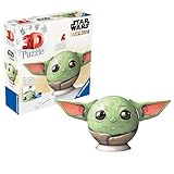 Ravensburger 3D Puzzle 11556 - Puzzle-Ball Grogu - Puzzle-Ball mit ansteckbaren Ohren - für große und kleine Star Wars und Mandalorian Fans ab 6 Jahren