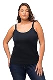 Ulla Popken Damen Spaghetti-Top Top, marine, 50-52