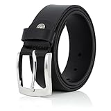 LINDENMANN Gürtel Herren Vollledergürtel aus Büffelleder, 40 mm breit, kürzbar, Gürtel, Ledergürtel, Jeans-Gürtel, XL, schwarz, Größe/Size:130