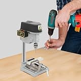 3-Gang Mini-Bohrmaschine Bank, Einstellbar Säulenbohrmaschine, 340W Tragbar standbohrmaschine, Geeignet Bohren von Holz und Anderen Nicht Starren Materialien