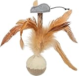 Trixie 45730 Steh-auf-Federball mit Maus, Plüsch, 15 cm