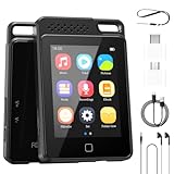BOOTEEK MP3 Player Eingebaut 64 GB mit 2,4' Voller Touchscreen Tragbarer Musik Player mit Bluetooth 5.0 HiFi MP3 mit Lautsprecher/E-Book/Video/FM-Radio/Recorder, TF-Karte Erweiterbar auf 128 GB