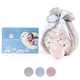 BebeDeParis Windeltorte als Geschenk für Neugeborene, Mädchen, bestickte Decke mit Namen, 15 Moltex-Premium-Windeln, Größe 2 (3-6 Monate), personalisierter Schnuller + Bonus 'El Reise' (Rosa)
