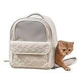 Haustiertasche – 33 cm große Katzentasche, Hundetragerucksack, faltbare Tragetasche für Camping, Wandern, Motorrad, Autoreisen, Outdoor-Ausflüge oder Indoor-Heimgebrauch, atmungsaktives und leichtes