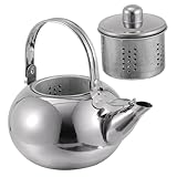 TOMETURE Tragbarer Teekessel aus Edelstahl 20L mit Griff und Integriertem Sieb Wasserkocher für Haushalt und Reisen Hitzebeständig und Langlebig