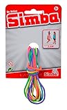 Simba 107302096 - Gummi Twist, Hüpfgummi, Regenbogenfarben, Länge 3 Meter, Gespannte Doppellänge 2,5 Meter, ab 5 Jahren