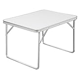 CASARIA® Klapptisch Campingtisch Klappbar 80 x 60 cm Klein Aluminium Tragegriff 3,4 kg Leicht Stabil Gartentisch Beistelltisch Faltbar Camping Zubehör