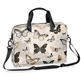 Helhappy Laptop-/Computer-/PC-Umhängetasche, Retro-Design, wasserdicht, für Business, Büro, Arbeit, Messenger-Tasche für Damen und Herren, 39,5 cm (15,7 Zoll)